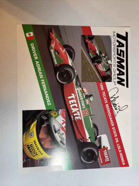Adrian Fernandez Signed Photo 8x10 Indy 300 Racing IndyCar CART Auto Tecate TPG