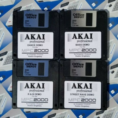 Akai 2000 DISCHETTI x20 MPC DRUM KIT suoni CAMPIONI dischetti floppy 
