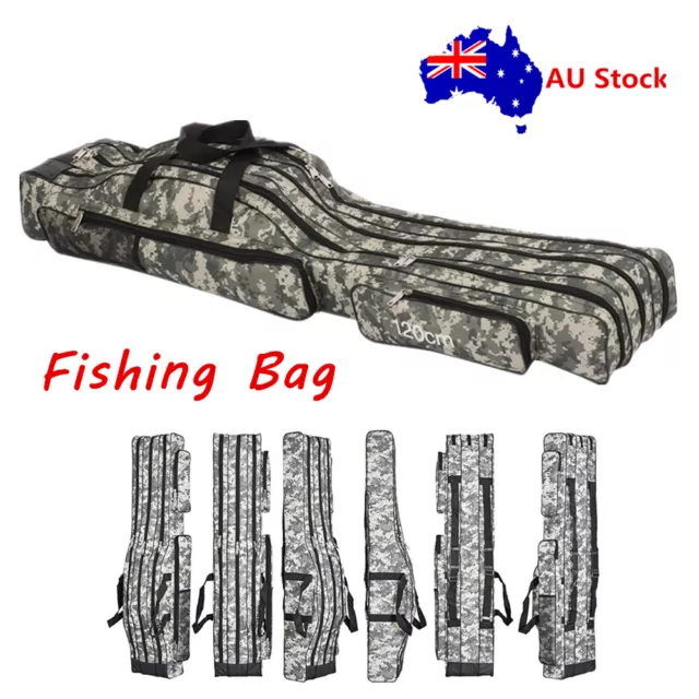 FISHING BAG FISHING Rod Bag Reel Case Carrier Holder Fishing Pole Storage  Green $26.24 - PicClick AU