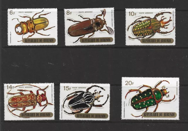 Burundi - 1970 Beetles And Weevils Short Set - Scott  C110 To C115 - Mnh