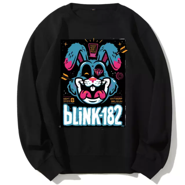 Blink-182 Rabbit Print Unisex Sweatshirt Crew Neck Pullover Casual Sweater S-2XL