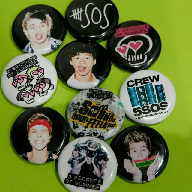 5SOS PIN BADGE BUTTONS - Five Seconds Of Summer - Band Merch buttons - 25MM