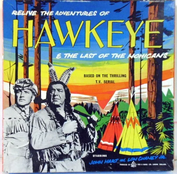 *RARE* Vintage board game HAWKEYE & the Last of the Mohicans BELL Toys 1950/60's