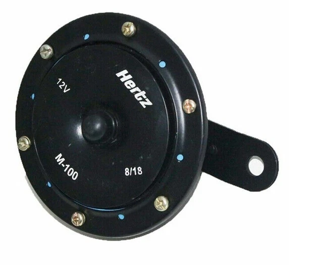 New Universal Electric Vibrating Black 12 Volt Water Spray Proof Tractor Horn