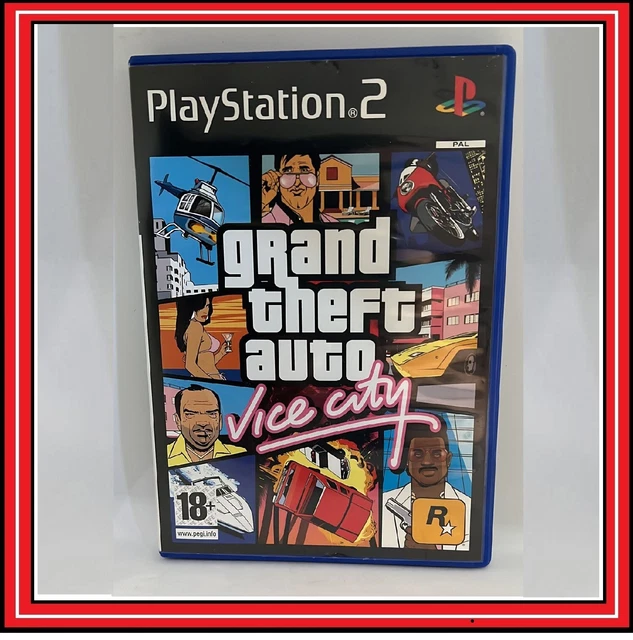 GTA Grand Theft Auto VICE CITY per PS2 Sony Playstation 2 PAL Italiano Rockstar