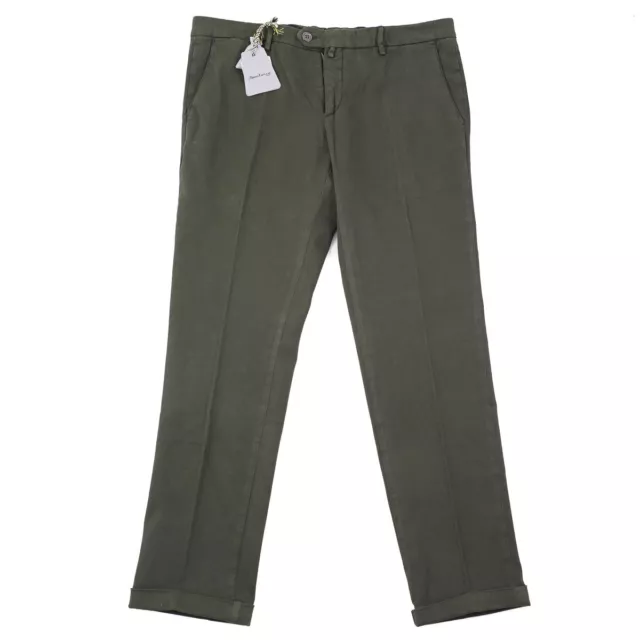 Sartorio by Kiton Olive Green Stretch Twill Cotton Pants 34x29 (Eu 50) NWT