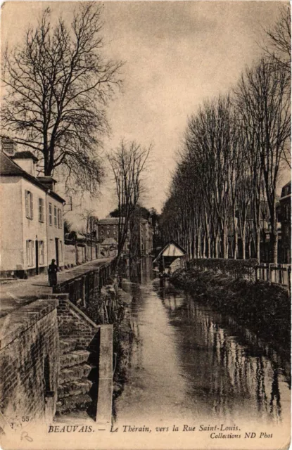 CPA BEAUVAIS - Le THERAIN vers la Rue St-Louis (424191)