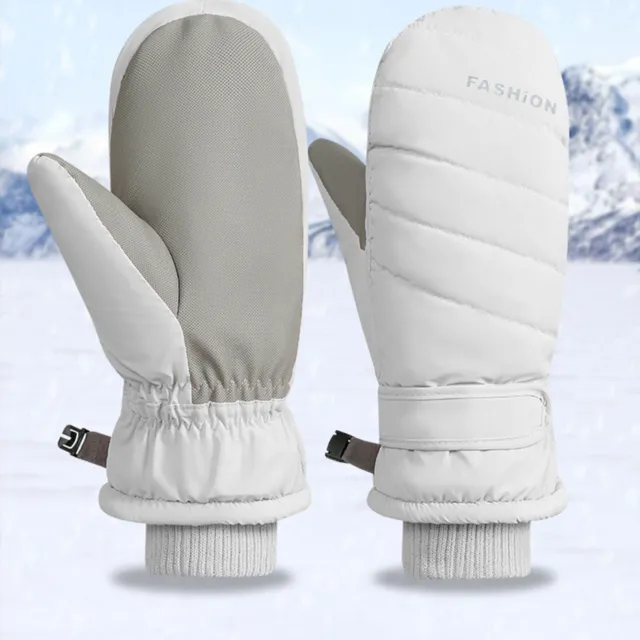 Ski Mittens for Men & Women, Thick Warm Waterproof Riding Mitts for Cold Weather