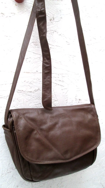 Sac De Voyage Old Angler Italie - Cuir Marron - Duffle 2 Roues Poche Zippée