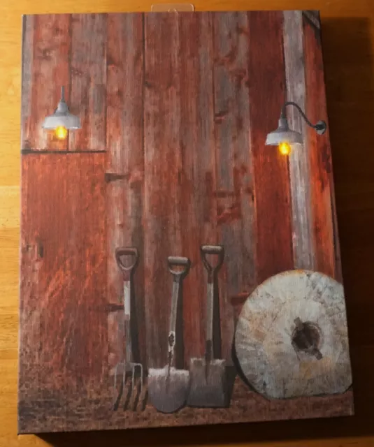 Lighted Country Primitive Barn Lights Lantern Farmhouse Kitchen Home Decor Sign