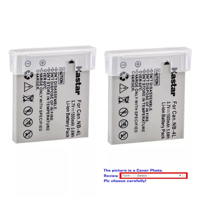 Kastar NB-4L Battery Charger for Canon PowerShot SD1400 IS TX1 ELPH 100 HS
