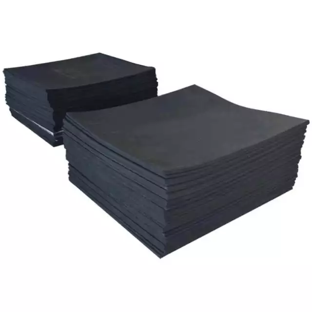 100 Pack 15mm BLACK with BLUE Fleck Rubber Gym Flooring Dense Tile Mat 1m x 1m