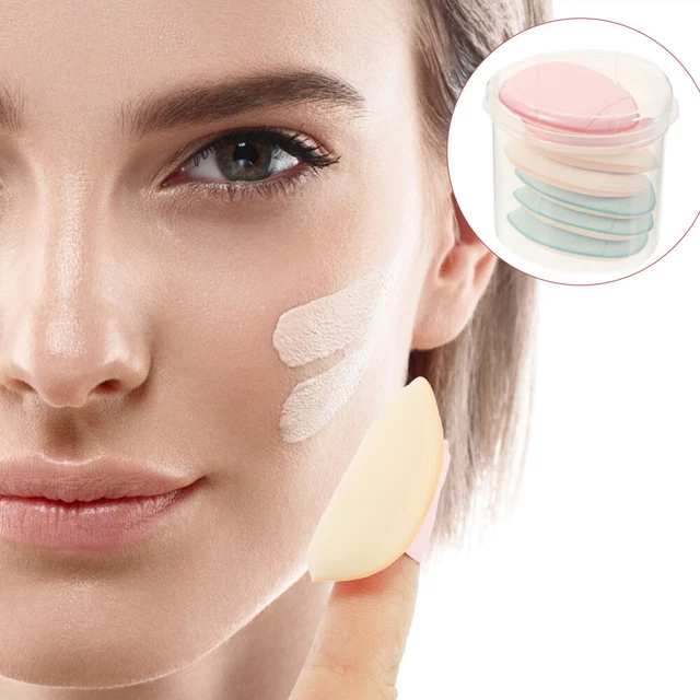 7 piezas Mini Polvo Respirable Pequeño Puff Polvo Cosmético Pulvo Portátil