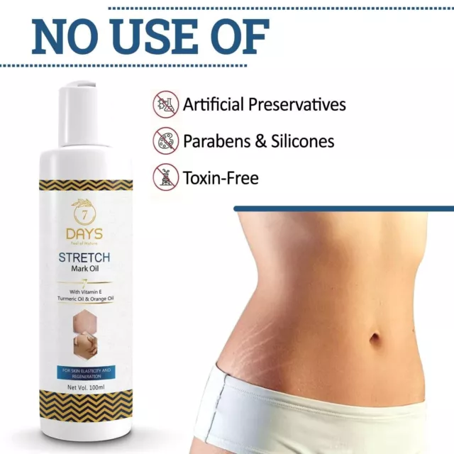 7 Days Stretch Marks Scar removal cream oil in during after pregnancy /100ml