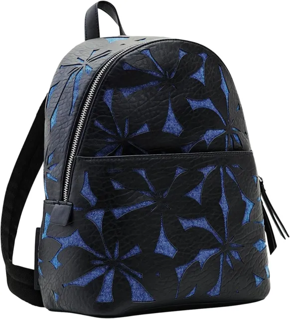 Desigual Small Geometric Embossed Backpack in Red