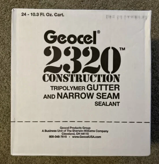 Geocel 2320 - 6 Tubes - Gutter & Narrow Seam Sealant  (white) - Free Returns