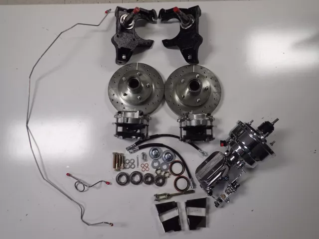 1965-1970 Impala front power disc brake conversion 2 inch drop spindles chrome 1965-1970 Impala front power disc brake conversion 2 inch drop spindles chrome