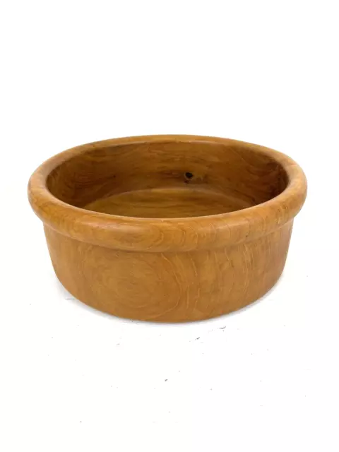 Vintage Teak Wood Thailand Wooden in Salad Bowl 10" Diameter MCM Vintage Genuine