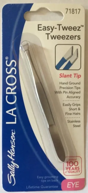 Sally Hansen La Cross Easy Tweeze Slant Tip Eye Tweezers 71817 NEW AND SEALED.