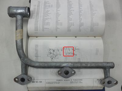 3T TUBO POSTERIORE AL BASAMENTO 1° S FIAT 682 N3/4/T3/T4 ERREVI 711420 OE 4533888 
