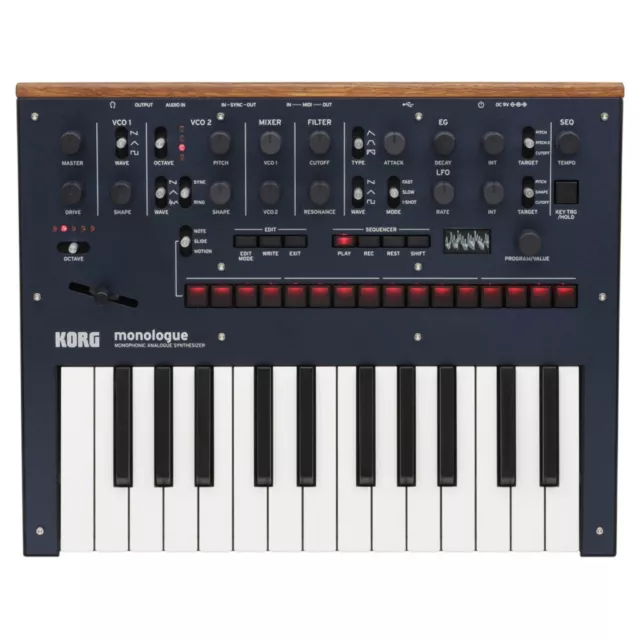 Korg Monologue Monophonic Analogue Synthesizer - Blue