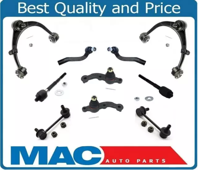 10 Pcs Kit Upper Control Arms Ball Joitns Tie rods & Links for Lexus LS400 98-00