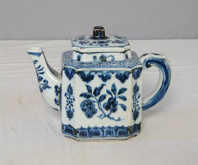 Chinese  Blue and White  Porcelain  Teapot  With  Mark     M2169