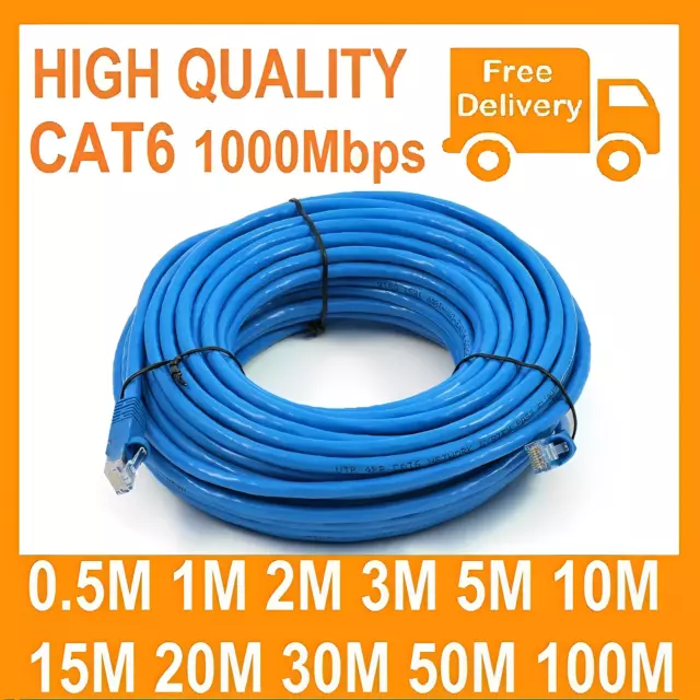 0.3m 0.5m 1m 2m 3m 5m 10m 15m 20m 30m Ethernet Network Lan Cable CAT6 1000Mbps