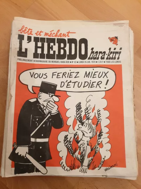 L'Hebdo Hara-Kiri n° 52 du 26 janvier 1970