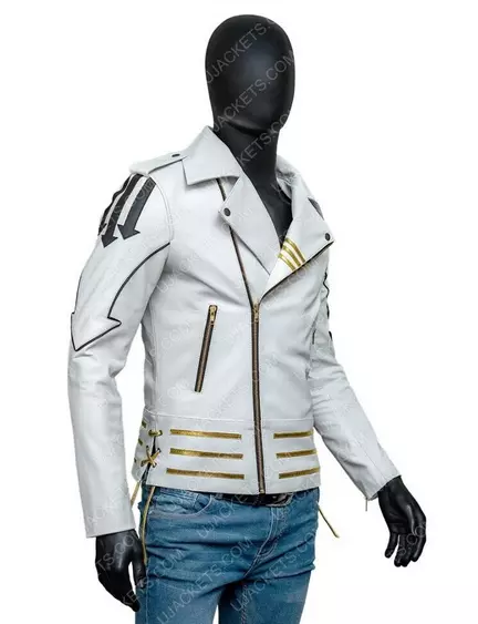 Freddie Mercury White  Men's Concert Leather Jacket