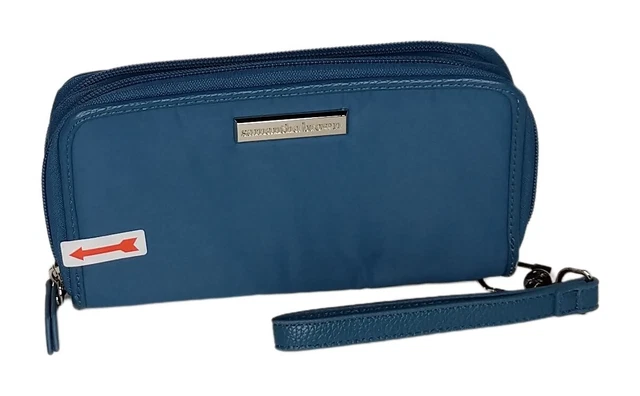 Samantha Brown Sz Small To-Go Zip-Around Wallet Green 752756
