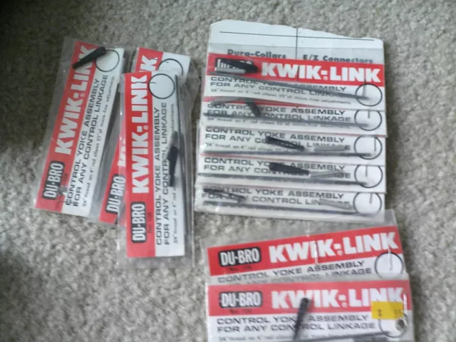 Lot of 10 RC Airplane Part Packs Dubro Kwik Link Control Yoke Assembly #106 NIP