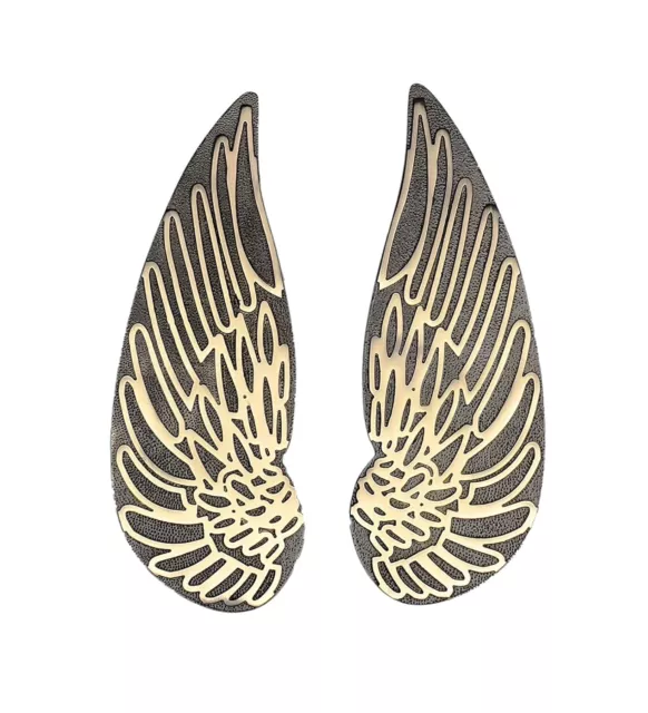 Angel Wings Design 10 Inches Brass Door Handles Standard Pack Of 2