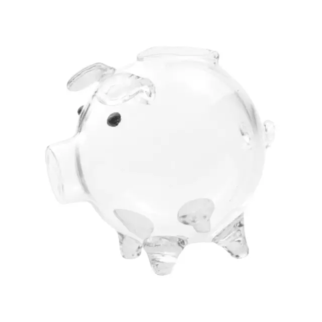 Glass Piggy Bank Break to Open Money Bank for Savings Cash Birthday