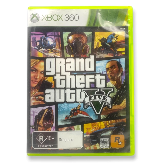 GRAND THEFT AUTO V + Manual & Map Xbox 360 Tested & Working Free