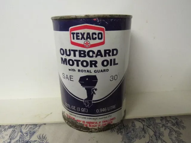 Vtg. Texaco Outboard Motor Oil Can
