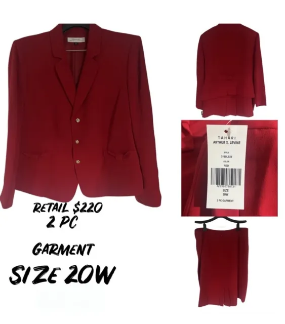Tahari Arthur’s Levine , women Two pieces suit size 20w Retail $220