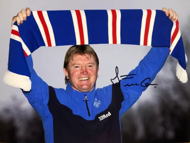 Immagine autografo Stuart McCall Rangers FC 16x12 *Annuncio di beneficenza* Ibrox.Glasgow