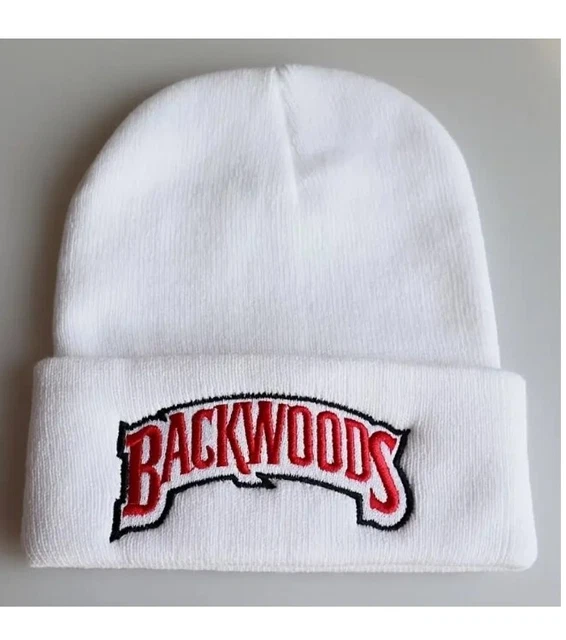 Backwoods Embroidered HIGH QUALITY Streachable Beanie White CAP HAT Winter Fun