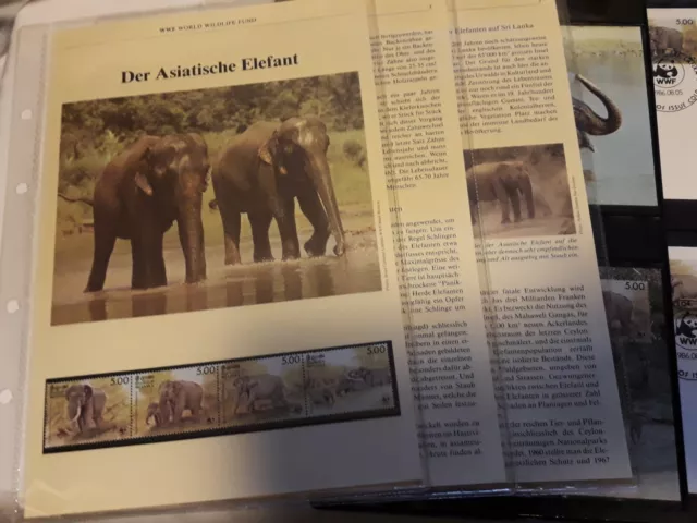 WWF komp Kapitel 39 asiatische Elefant sri lanka 1986 Tiere Vögel Fische Insekte