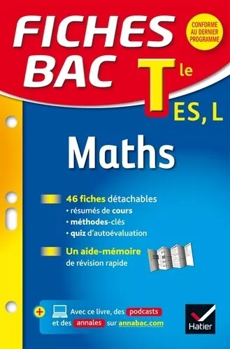 Fiches bac Maths Tle ES, L: fiches de révision - Terminale ES, L