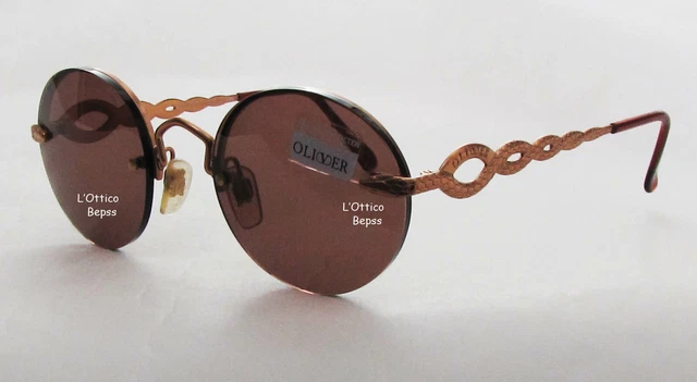 Lunettes De Soleil Oliver By Valentino Pour Femme - Monture Bordeaux, Verres Gris - Modèle 438s - Occasion