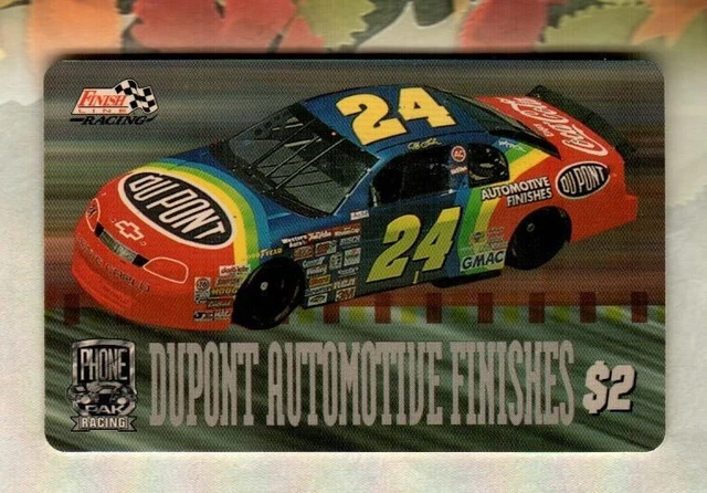 FINISH LINE RACING Dupont Car 24, NASCAR ( 1996 ) Phone Card ( EXP. ) V1