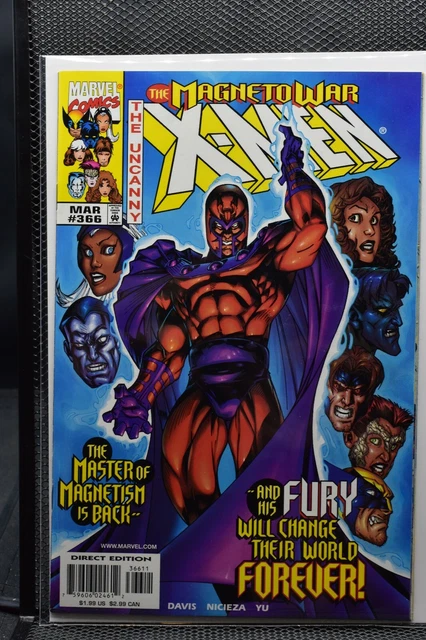 Uncanny X-Men #366 Marvel Comics The Magneto War Wolverine Rogue Gambit 9.4