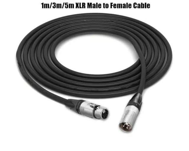 1-25M Balanced Microphone Cable XLR Patch Lead Male to Female Extension Mic cord