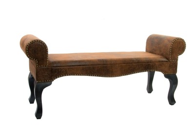 CLP Panchina Ottomana Capitonné Brest in Stoffa E Legno di caucciù I Panchetta Fondo Letto Chesterfield Vintage Telaio Chiaro Dimensione:120 cm Colore:Grigio Scuro 