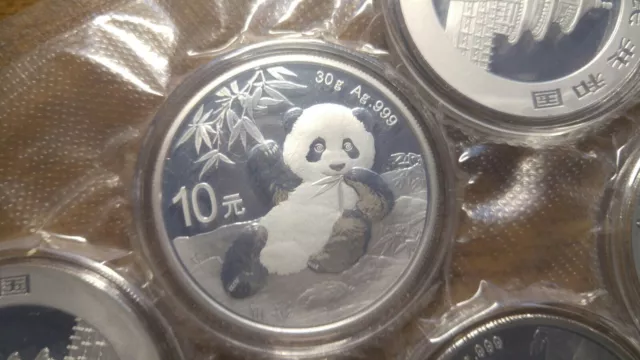 China Panda, 2020, 10 Yuan, 30 g Silber .999