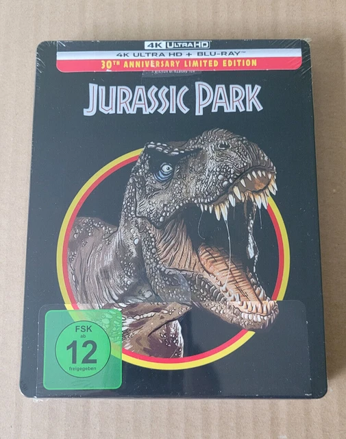 JURASSIC PARK 30TH Anniversary - 4K STEELBOOK - UHD+BLU-RAY - NEU&OVP ...