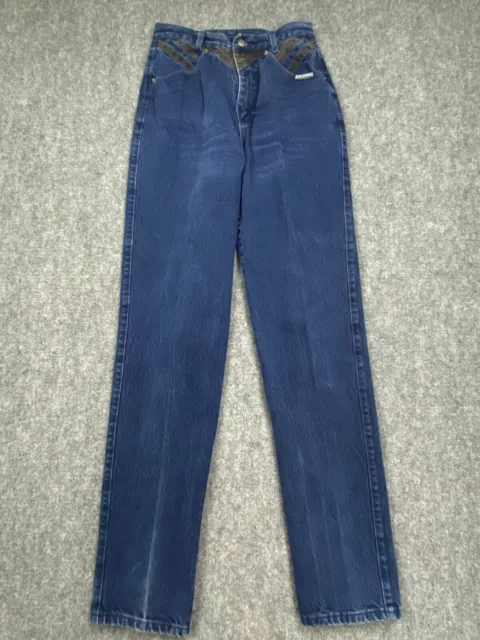 Rough Rider Jeans Women 9/10 Blue Bareback Western Rodeo Frontier Vtg