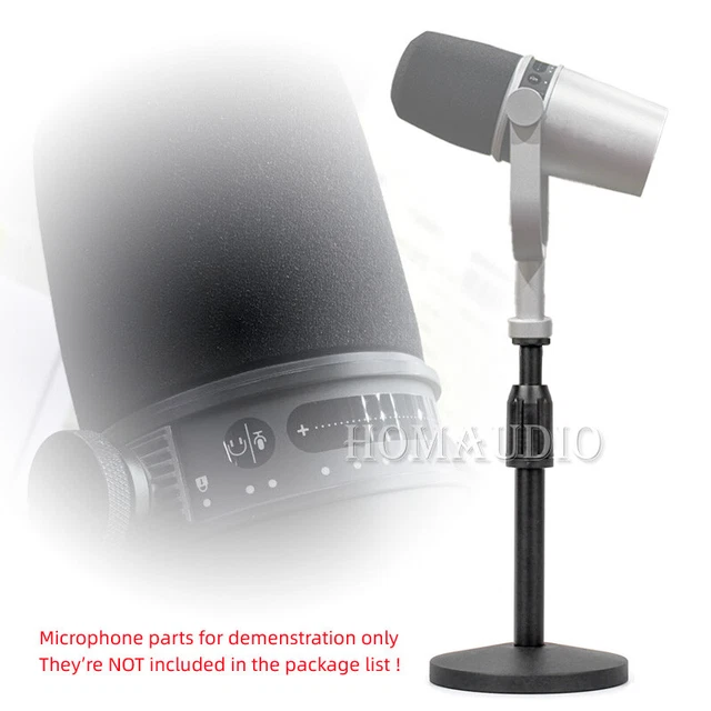 DESKTOP MIC BOOM Arm Tabletop Holder Microphone Mount For SHURE MV7 USB